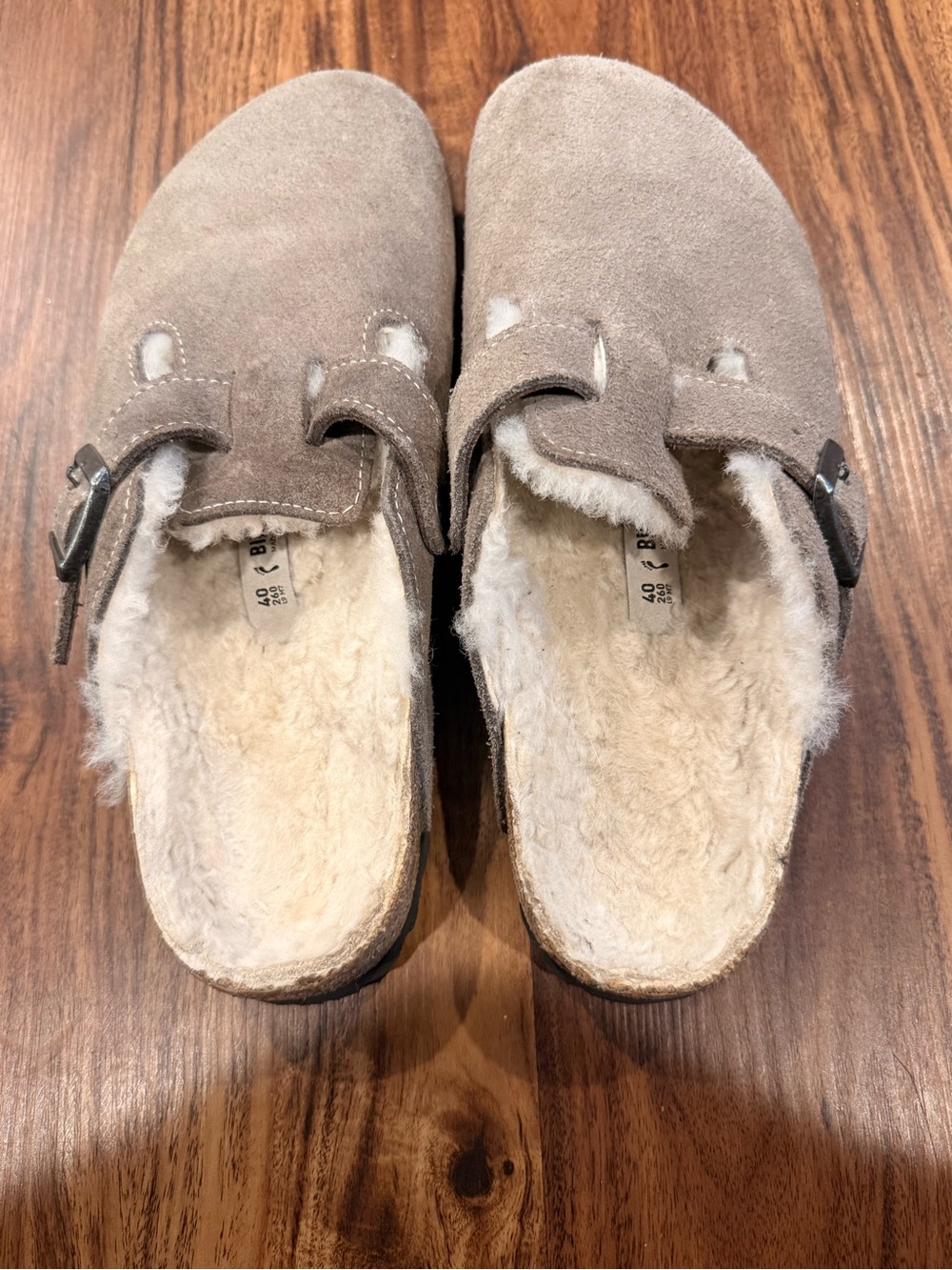 Birkenstock Boston Shearling  Gray Sz EU 40 M-7.5/W-9 - Picture 6 of 8